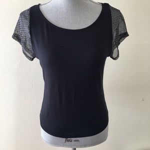 Tee with mesh details